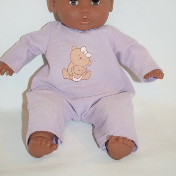 Vintage 11 inch Cloth Body Babydoll with Purple PJs - Picture 2 of 4